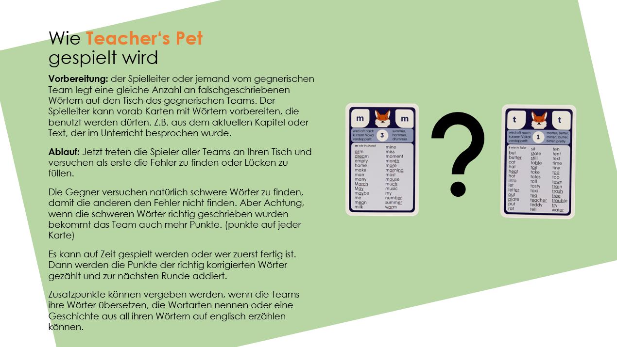 Spellingo Spielvarianten für Schule und Zuhause