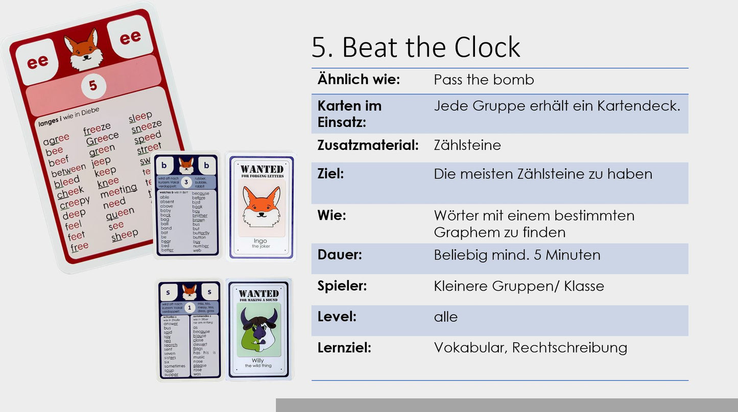 Spellingo Spielvarianten für Schule und Zuhause