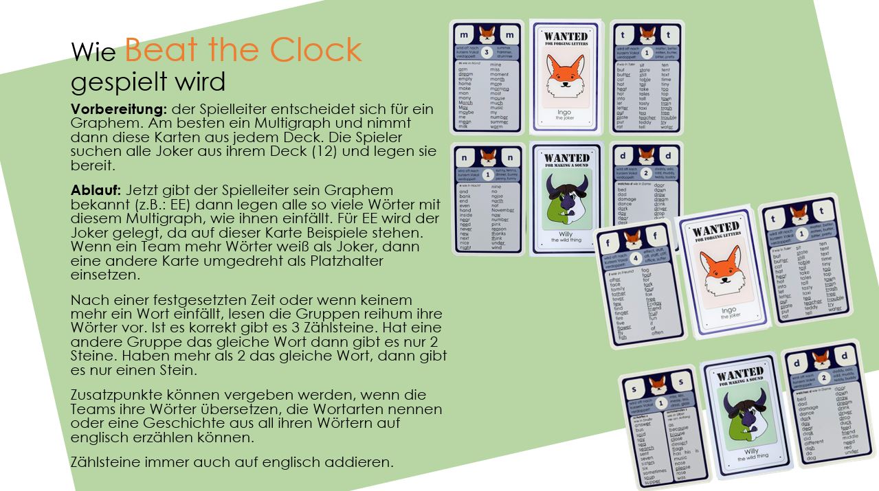 Spellingo Spielvarianten für Schule und Zuhause