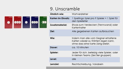 Spellingo Spielvarianten für Schule und Zuhause