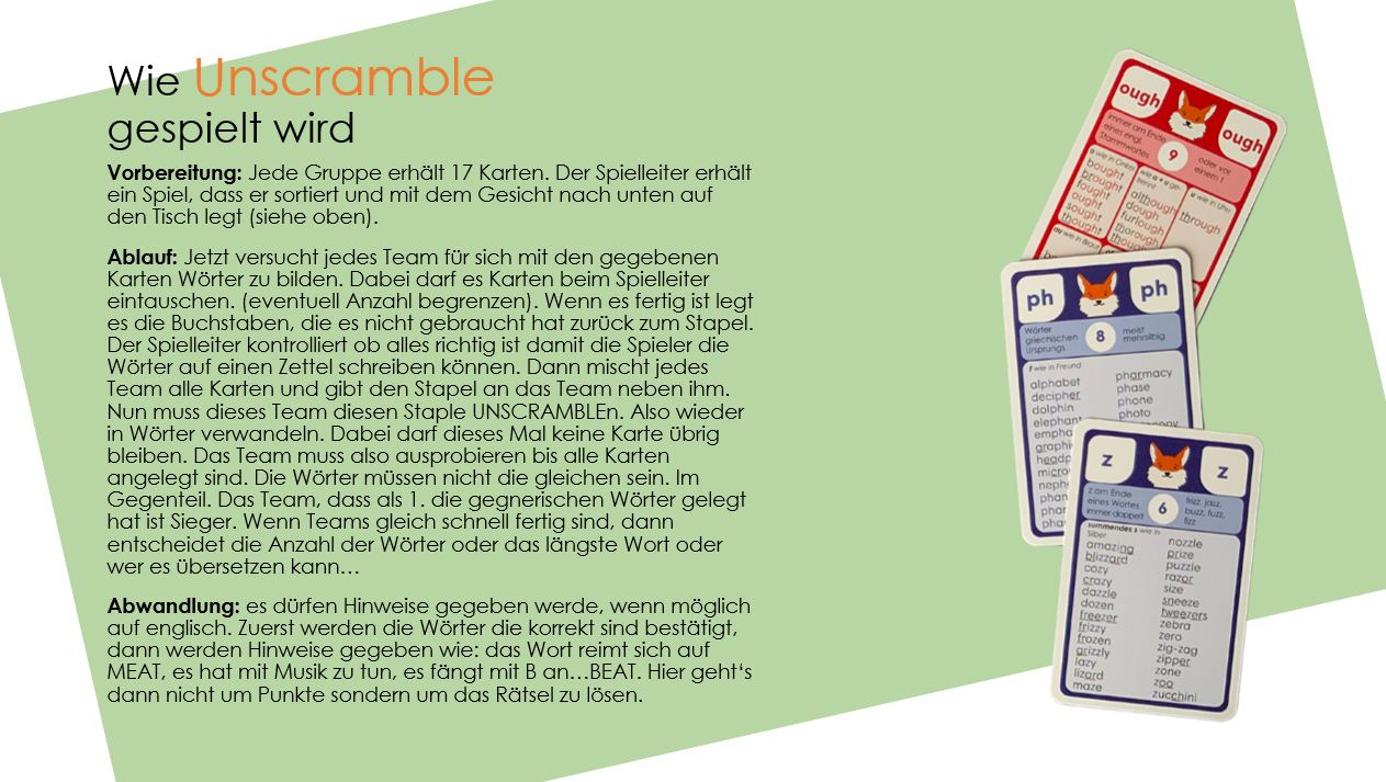 Spellingo Spielvarianten für Schule und Zuhause